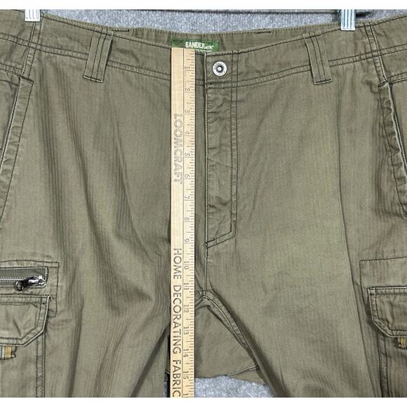 Gander Mountain Cargo Pants‎ Mens Size 42x32 Green Cotton Pockets Straight Leg - Picture 5 of 10